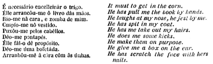 Badly translated English phrases from "English as She Is Spoke"