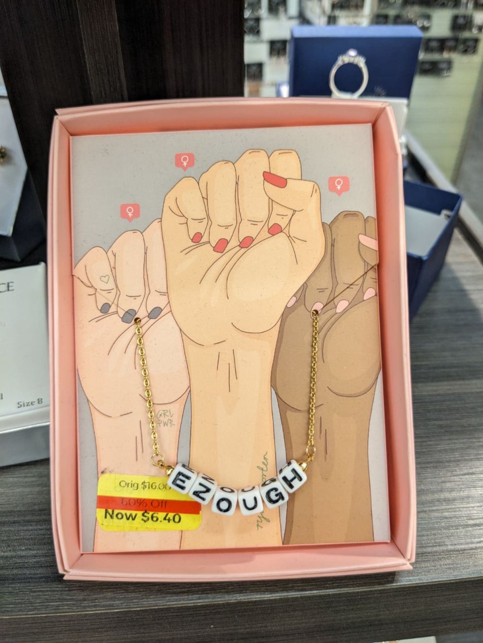 Ezough bracelet typo