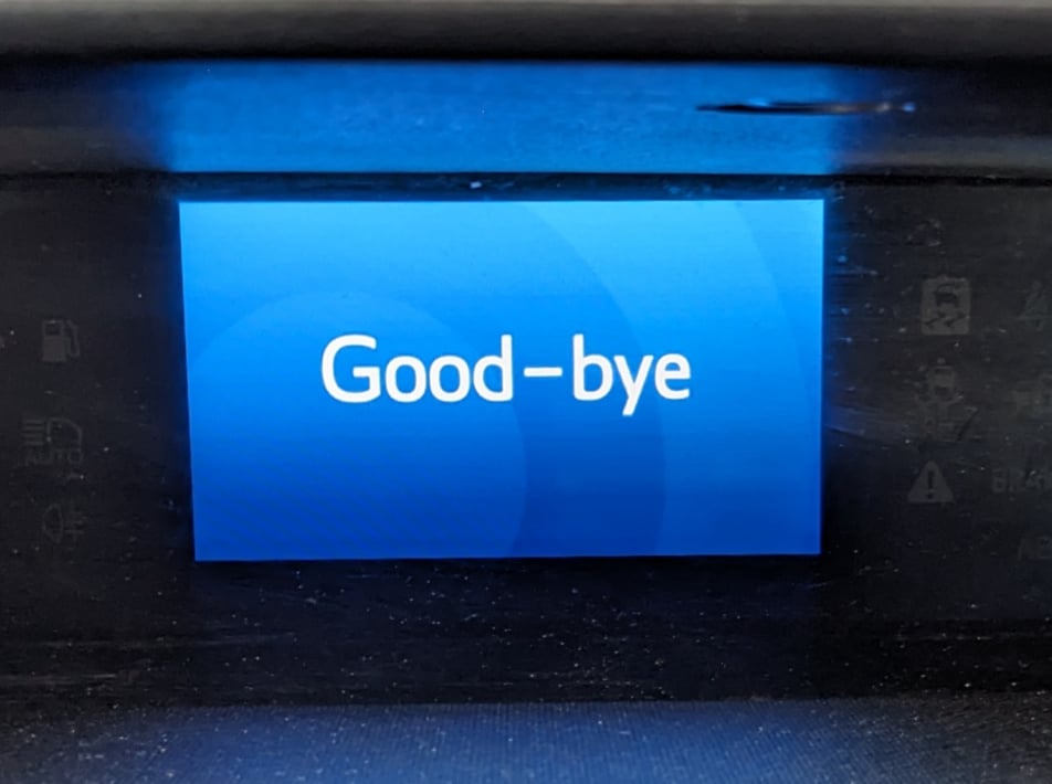 Good-bye modern hyphenation in car